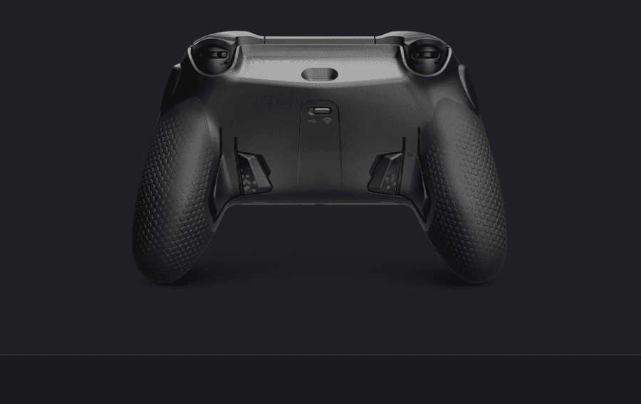 BlitzMind Controller — back view with grip sensors